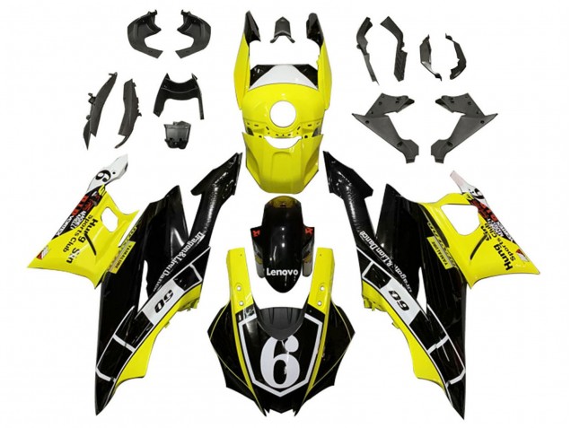 Carenagens Moto Yamaha YZF R3/R25 2022-2024 - Amarelo Branco Preto Lenovo 6