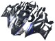 Carenagens Moto Yamaha YZF R3/R25 2022-2024 - Mármore Preto Prata Azul Forjado Fibra de Carbono Estilo