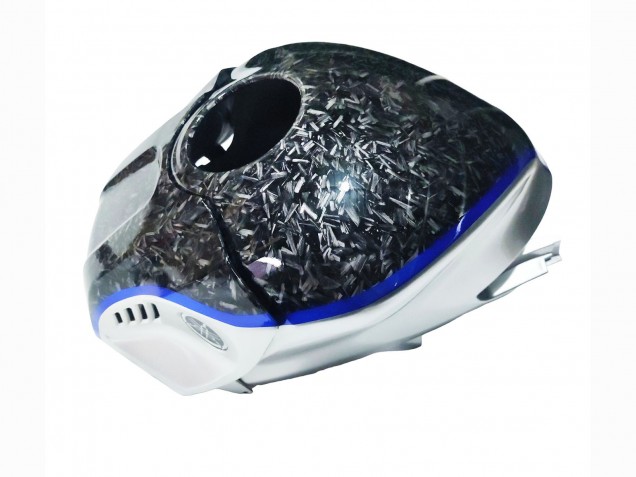 Carenagens Moto Yamaha YZF R3/R25 2022-2024 - Mármore Preto Prata Azul Forjado Fibra de Carbono Estilo