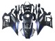 Carenagens Moto Yamaha YZF R3/R25 2022-2024 - Mármore Preto Prata Azul Forjado Fibra de Carbono Estilo