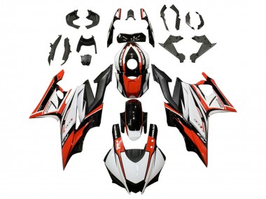 Kits Carenagem Moto Yamaha YZF R3/R25 2022-2024 - Branco Vermelho Preto