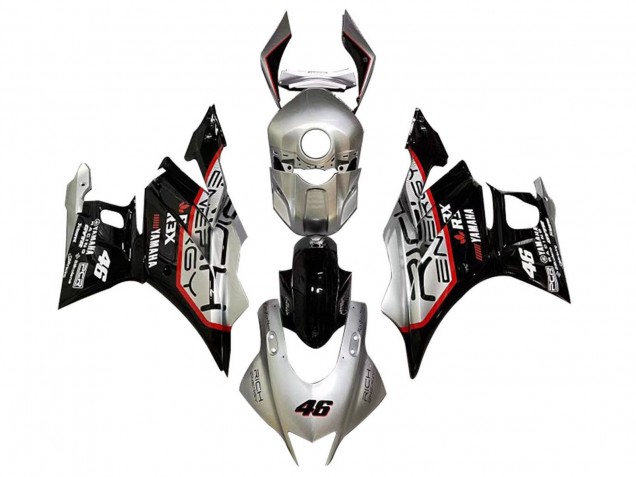 Carenagens Moto Yamaha YZF R3/R25 2022-2024 - Prata Vermelho Preto 46