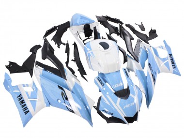 Carenagens Moto Yamaha YZF R3/R25 2022-2024 - Branco Azul Claro