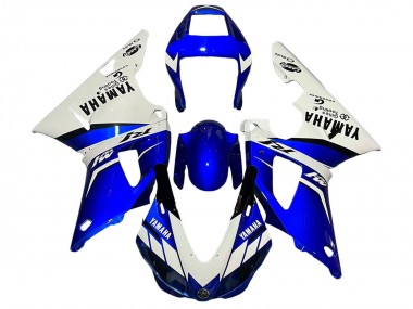 Carenagens Moto Yamaha YZF 1000 R1 1998-1999 - Branco Azul Preto