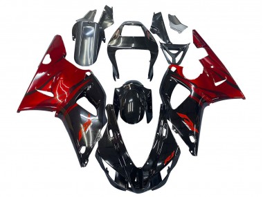 Carenagens Moto Yamaha YZF 1000 R1 1998-1999 - Preto Brilhante Vermelho