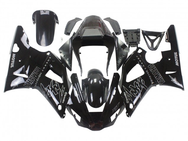 Carenagens Moto Yamaha YZF 1000 R1 2000-2001 - Preto Brilhante Branco Monstro Motul