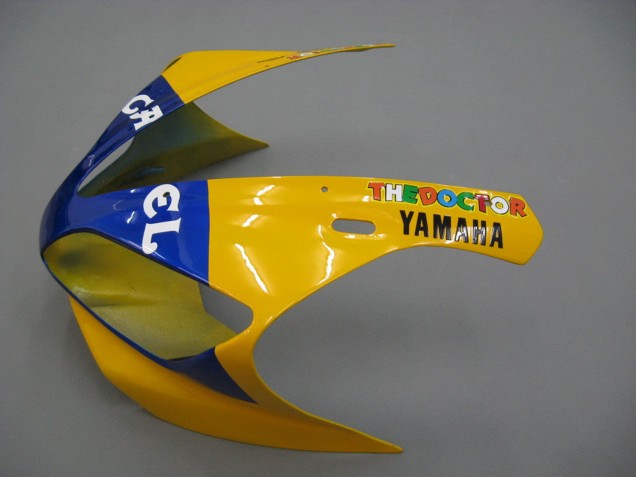 Carenagens Moto Yamaha YZF 1000 R1 2000-2001 - Branco Amarelo Azul Motul Camelo