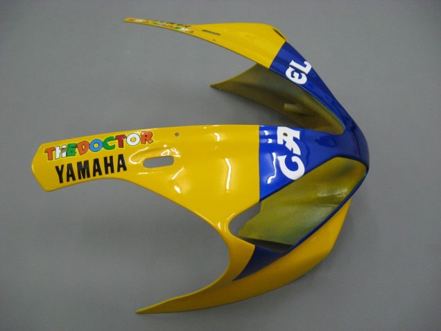 Carenagens Moto Yamaha YZF 1000 R1 2000-2001 - Branco Amarelo Azul Motul Camelo