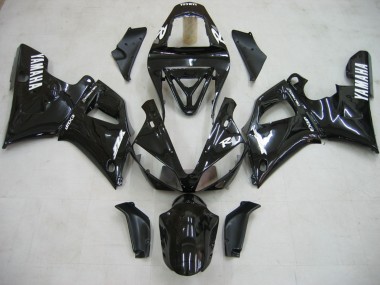 Carenagens Moto Yamaha YZF 1000 R1 2000-2001 - Preto Brilhante Branco Decal