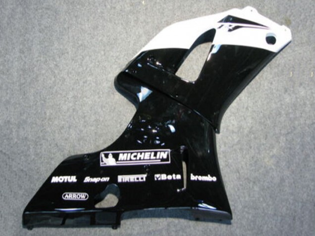 Carenagens Moto Yamaha YZF 1000 R1 2000-2001 - Preto Brilhante Branco Michelin