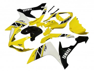 Carenagem Moto Yamaha YZF 1000 R1 2007-2008 - Amarelo Branco Preto