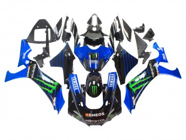 Carenagens Moto Yamaha YZF 1000 R1 2020-2025 - Azul Preto Verde Preto ENEOS Monstro