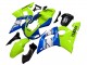 Carenagens Moto Yamaha YZF 600 R6 1998-2002 - Verde Néon Azul Branco Champions