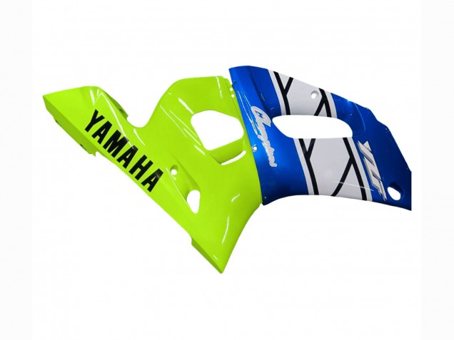 Carenagens Moto Yamaha YZF 600 R6 1998-2002 - Verde Néon Azul Branco Champions