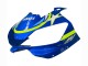 Carenagens Moto Yamaha YZF 600 R6 1998-2002 - Branco Azul Amarelo Néon Fiat Motul Michelin