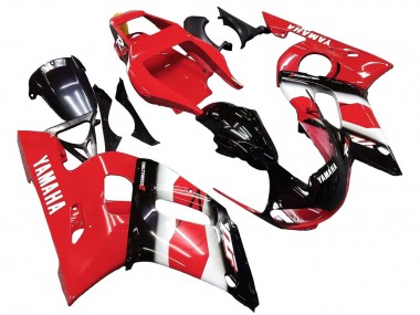 Carenagem Moto Yamaha YZF 600 R6 1998-2002 - Vermelho Branco Preto Brilhante