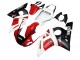 Carenagens Moto Yamaha YZF 600 R6 1998-2002 - Branco Vermelho Preto Brilhante