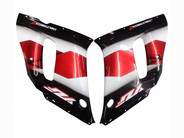 Carenagens Moto Yamaha YZF 600 R6 1998-2002 - Vermelho Branco Preto Brilhante