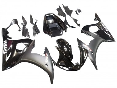 Carenagens Moto Yamaha YZF R6S 2006-2009 - Preto Brilhante Preto Fosco Branco Decalques