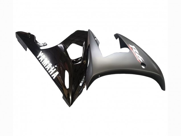 Carenagens Moto Yamaha YZF R6S 2006-2009 - Preto Brilhante Preto Fosco Branco Decalques