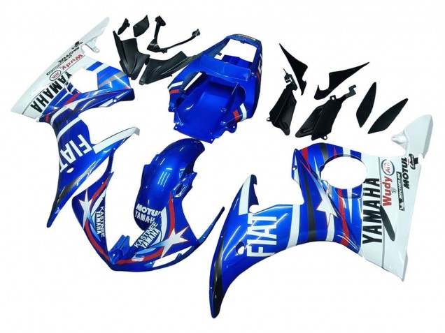 Carenagens Moto Yamaha YZF R6 2003-2004 - Branco Azul Fiat Motul Kastinee