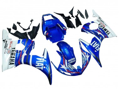 Carenagens Moto Yamaha YZF R6S 2006-2009 - Branco Azul Fiat Motul Kastinee