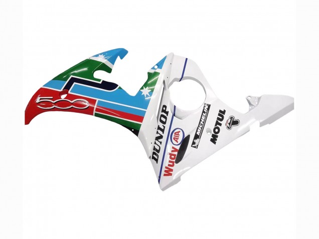 Carenagens Moto Yamaha YZF R6 2003-2004 - Branco Azul Verde Vermelho Kastinee Dunlop Motul