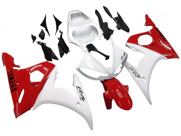 Carenagens Moto Yamaha YZF R6 2003-2004 - Branco Vermelho