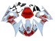 Carenagens Moto Yamaha YZF R6S 2006-2009 - Branco Vermelho Lucky Strike Motul