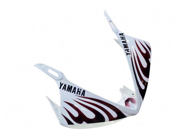 Carenagens Moto Yamaha YZF R6S 2006-2009 - Branco Dark Preto Chama