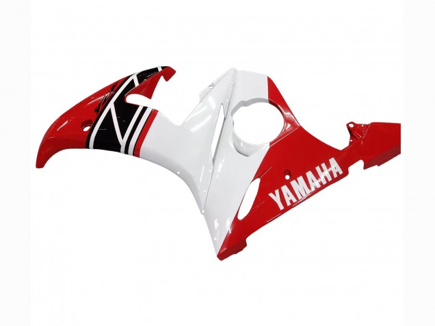 Carenagem Moto Yamaha YZF R6S 2006-2009 - Branco Vermelho Preto Brilhante