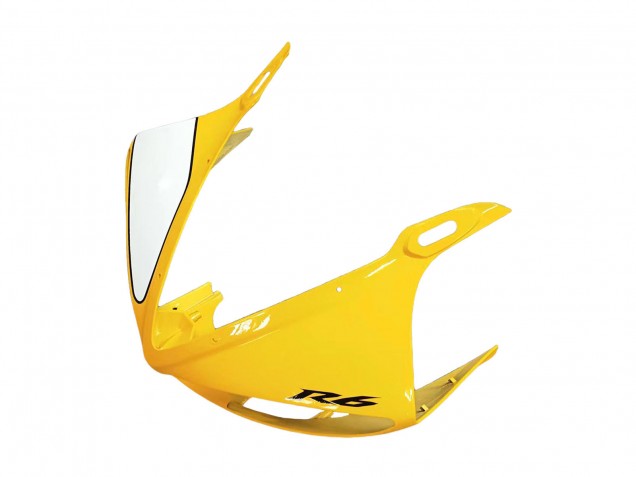 Carenagens Moto Yamaha YZF R6S 2006-2009 - Amarelo Branco Preto Brilhante