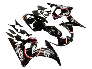 Carenagens Moto Yamaha YZF R6S 2006-2009 - Preto Brilhante Vermelho Branco Lucky Strike Motul