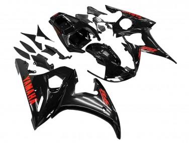 Carenagens Moto Yamaha YZF R6S 2006-2009 - Preto Brilhante Vermelho