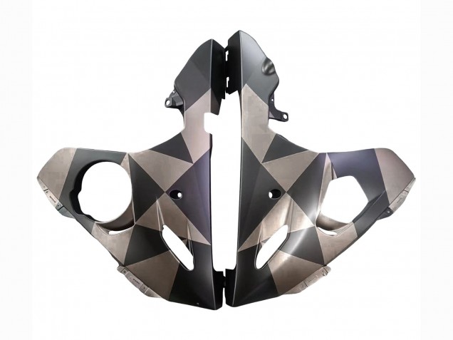 Carenagens Moto Yamaha YZF R6S 2006-2009 - Cinzento Preto Fosco Geometric