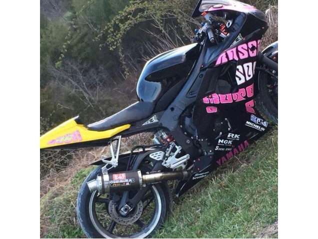 Carenagens Moto Yamaha YZF R6S 2006-2009 - Amarelo Rosa Preto Brilhante Rossi Repsol 46