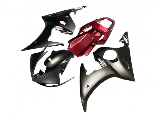 Carenagem Moto Yamaha YZF R6S 2006-2009 - Vermelho Preto Fosco