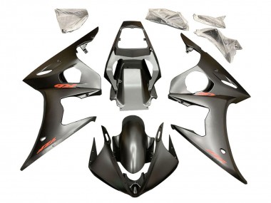 Carenagens Moto Yamaha YZF R6S 2006-2009 - Preto Fosco Vermelho Decalques