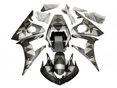 Carenagens Moto Yamaha YZF R6S 2006-2009 - Preto Vermelho Geometric