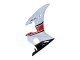 Carenagens Moto Yamaha YZF R6S 2006-2009 - Branco Vermelho Preto Brilhante