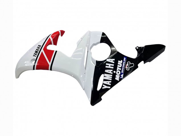 Carenagens Moto Yamaha YZF R6S 2006-2009 - Branco Vermelho Preto Brilhante Motul