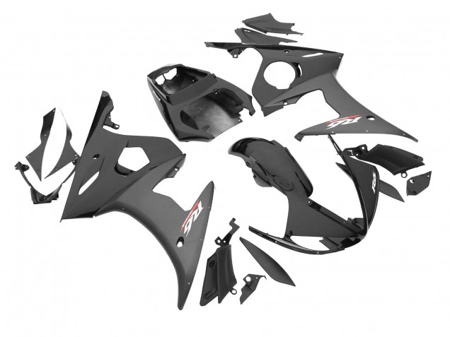 Carenagens Moto Yamaha YZF R6S 2006-2009 - Preto Brilhante Preto Fosco