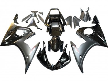 Carenagens Moto Yamaha YZF R6S 2006-2009 - Preto Brilhante Preto Fosco Ouro Camaleão