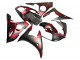 Carenagens Moto Yamaha YZF 600 R6 2005 - Preto Fosco Vermelho Geometric
