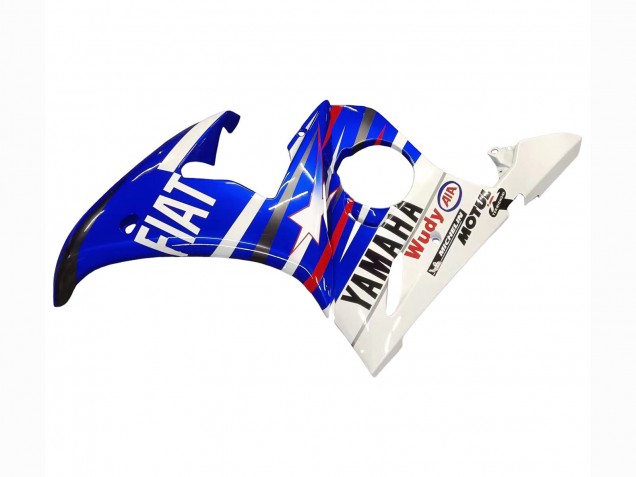 Carenagens Moto Yamaha YZF 600 R6 2005 - Azul Branco Vermelho Motul Michelin Fiat