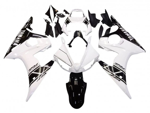 Carenagens Moto Yamaha YZF 600 R6 2005 - Branco Preto
