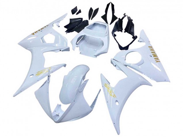 Carenagens Moto Yamaha YZF 600 R6 2005 - Branco Ouro