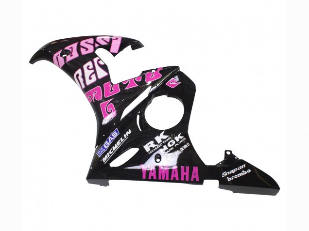 Carenagens Moto Yamaha YZF 600 R6 2005 - Preto Rosa Amarelo Repsol 46