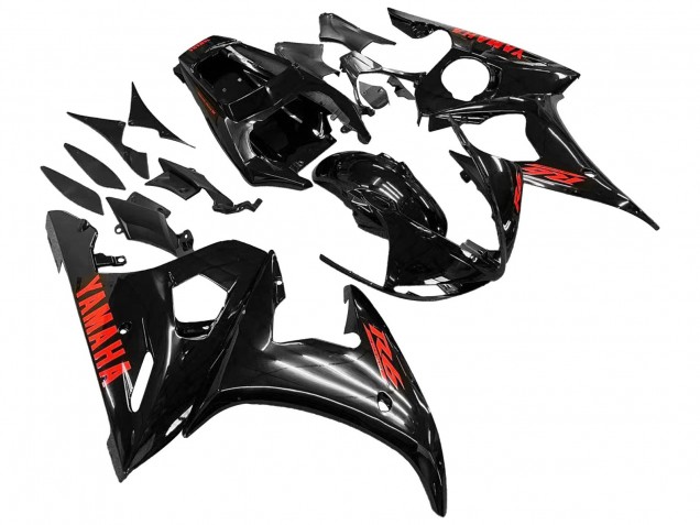 Carenagens Moto Yamaha YZF 600 R6 2005 - Preto Vermelho
