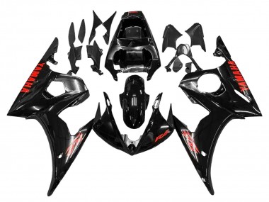 Carenagens Moto Yamaha YZF 600 R6 2005 - Preto Vermelho